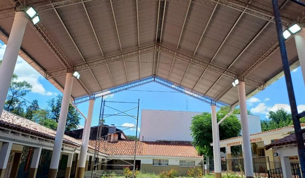 Nuevo tinglado para la escuela 4.074 de Guachipas