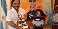 El gobernador Sáenz recibió a Luciano Benavides, campeón salteño del Dakar 2026