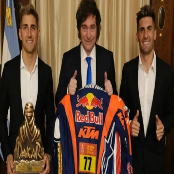 El presidente Milei recibió a Luciano Benavides